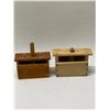 Image 1 : 2 Hand Made Wooden Butter Molds (bigger approx: 7x4.5x2.75")