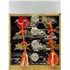 Image 2 : Small Wood Painted Asian Trinket / Storage Box Approx: 4.5x4.25x2"