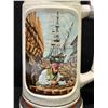 Image 2 : The Shipbuilder Building America Stein Handmade Brazil Approx: 9"T 5.5"W