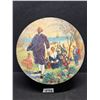 Image 1 : Vintage Round Peek Frean Mayflower Pilgrim Fathers Tin Appr: 9.5x3.25"