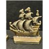 Image 3 : 2 Cast Metal Ship Book Ends Approx: 4.5" tall and 4.25" wide