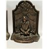 Image 3 : 2 William Shakespeare Cast Metal Book Ends Approx: 4.25" tall; 3.5" wide