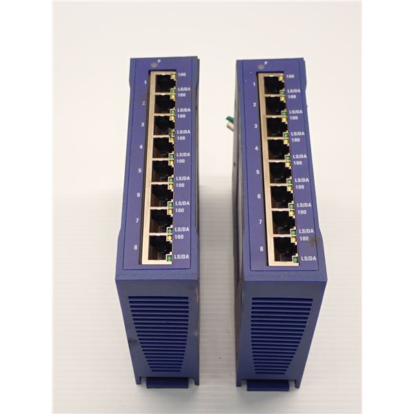 (2) Hirschmann Spider II 8TX Rail Switches