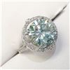 Image 2 : 14K MOISSANITE(4.81CT) DIAMONDS(0.6CT) RING SIZE 6.5