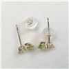 Image 2 : 10K PERIDOT(0.4CT) DIAMOND(0.06CT) EARRINGS