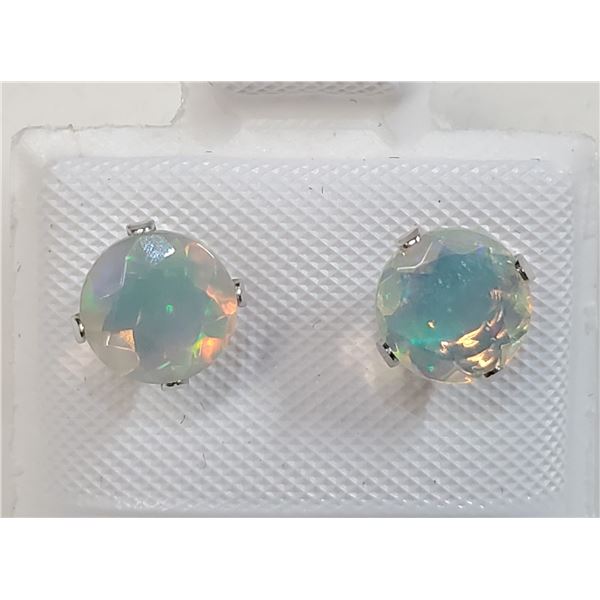 10K OPAL (ROUND 6X6MM) (1CT) EARRINGS