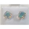 Image 1 : 10K OPAL (ROUND 6X6MM) (1CT) EARRINGS