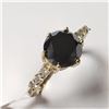 Image 2 : 10K  BLACK DIAMOND(2.4CT) DIAMOND(0.2CT) RING SIZE 6.5