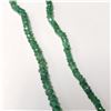 Image 2 : 10K  EMERALD 16"(45CT) NECKLACE