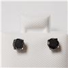 Image 1 : 14K  BLACK DIAMOND(0.5CT) EARRINGS