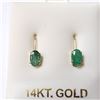 Image 1 : 14K  EMERALD(0.92CT) EARRINGS