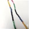 Image 2 : 10K  RUBY EMERALD AND SAPPHIRE 16"(36CT) NECKLACE