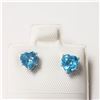 Image 1 : SILVER BLUE TOPAZ(1.2CT) EARRINGS