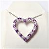 Image 1 : SILVER NATURAL AMETHYST 19" NECKLACE