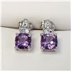 Image 1 : SILVER AMETHYST EARRINGS