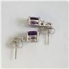 Image 2 : SILVER AMETHYST EARRINGS