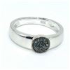 Image 1 : SILVER BLUE DIAMOND(0.75CT) RING
