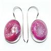 Image 1 : SILVER PINK DRUZY(1.1CT) EARRINGS