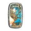Image 1 : SILVER OYSTER TURQUOISE (72CT) RING