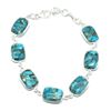 Image 1 : SILVER BLUE COPPER TURQUOISE (113.5CT) BRACELET