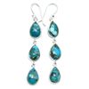 Image 1 : SILVER BLUE COPPER TURQUOISE (67.5CT) EARRINGS