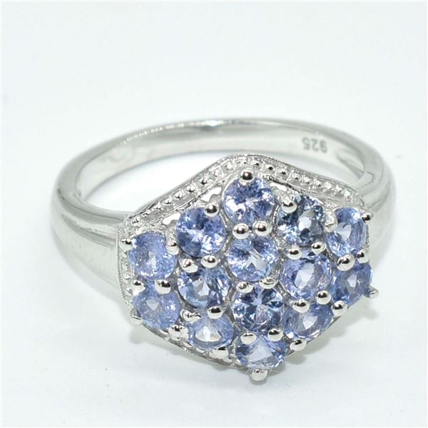 SILVER TANZANITE(9CT) RING