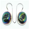 Image 1 : SILVER RAINBOW DRUZY (113.5CT) EARRINGS