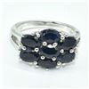 Image 1 : SILVER BLUE SAPPHIRE (3.6CT) RING SIZE 7