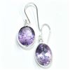 Image 1 : SILVER AMETHYST (79.5CT) EARRINGS