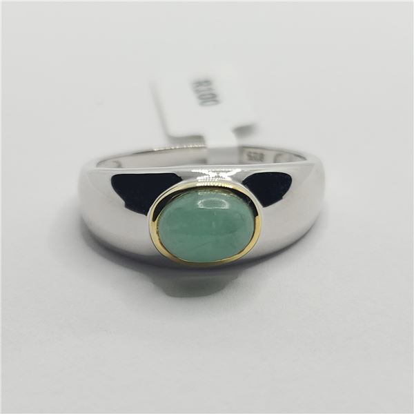 SILVER EMERALD (1.3CT) RING