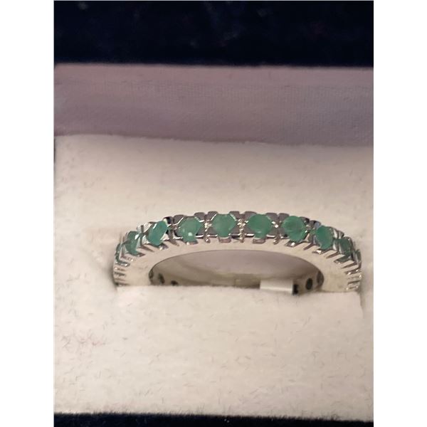 SILVER EMERALD (1.2CT) RING