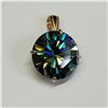 Image 1 : 10K  MOISSANITE (MUNSELL 10BG 4/8)(6CT) PENDANT