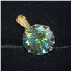 Image 2 : 10K  MOISSANITE (MUNSELL 10BG 4/8)(6CT) PENDANT
