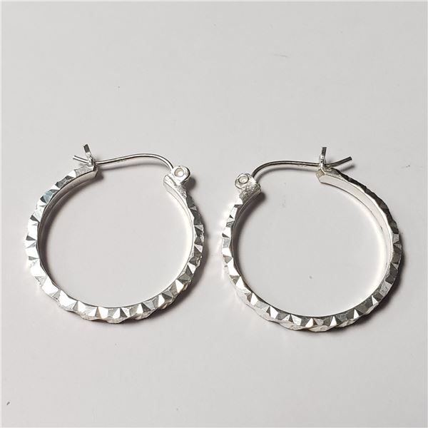 SILVER HOOP EARRINGS