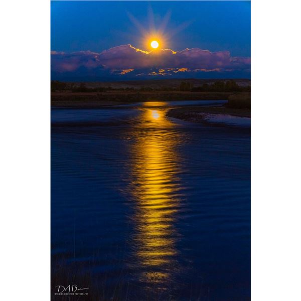 "7 Mile Moonrise over the Green" 24x36 framed photo