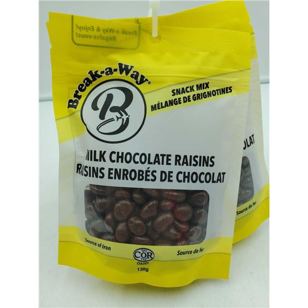 Break-a-Way Milk Chocolate Raisins (6 x 130g)