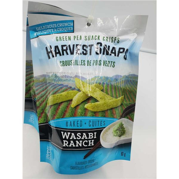 Green Pea Snack Crisps Wasabi Ranch Baked Snacks (6 x 93g)