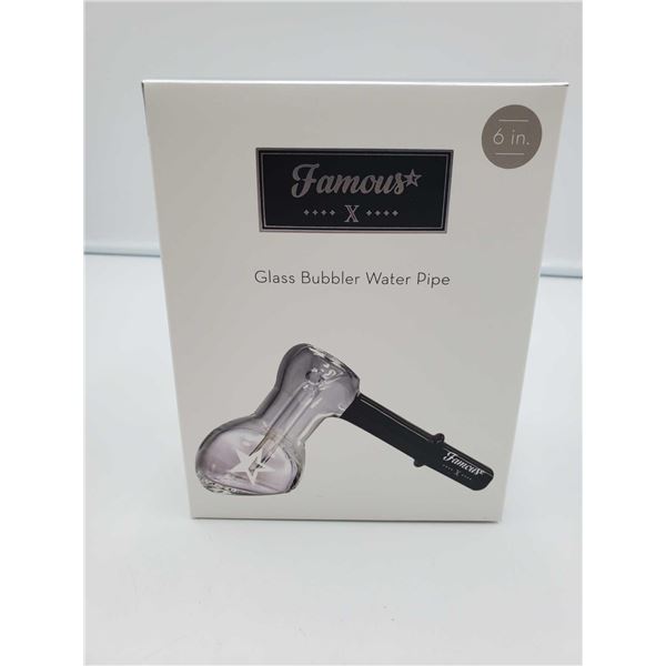 Famous X Glass Bubbler Water Pipe 6inch