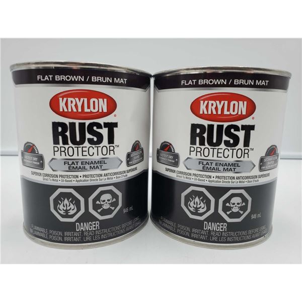 Krylon Rust Protector Flat Brown (2 x 946ml)