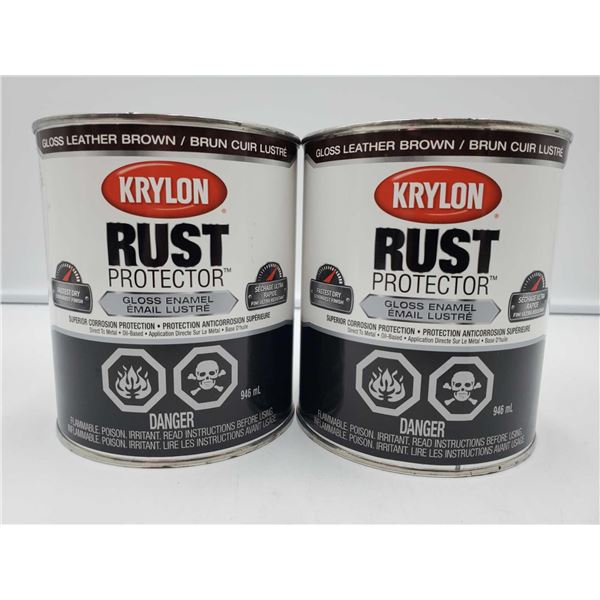 Krylon Rust Protector Gloss Leather Brown (2 x 946ml)