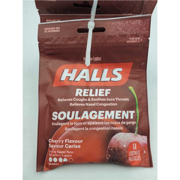 Halls Relief Cherry Flavour Lozenges (14 x 6)