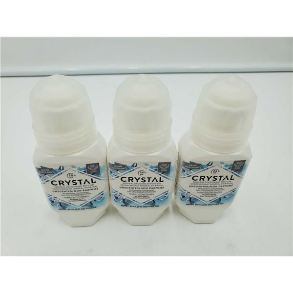 Crystal Mineral Deodorant Roll-on (3 x 60ml)