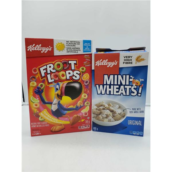 Kellogg's Fruit Loops and Mini Wheats