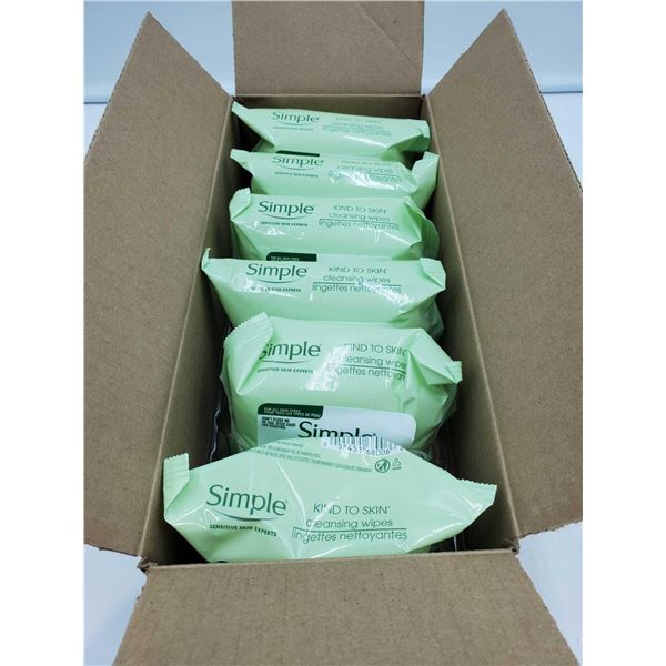 Simple Makeup Cleansing Wipes (6 x 25)