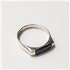 Image 3 : Silver Black Onyx Ring (~Size )(Ring is resizable for $40) (~length inches), Suggested Retail Value 