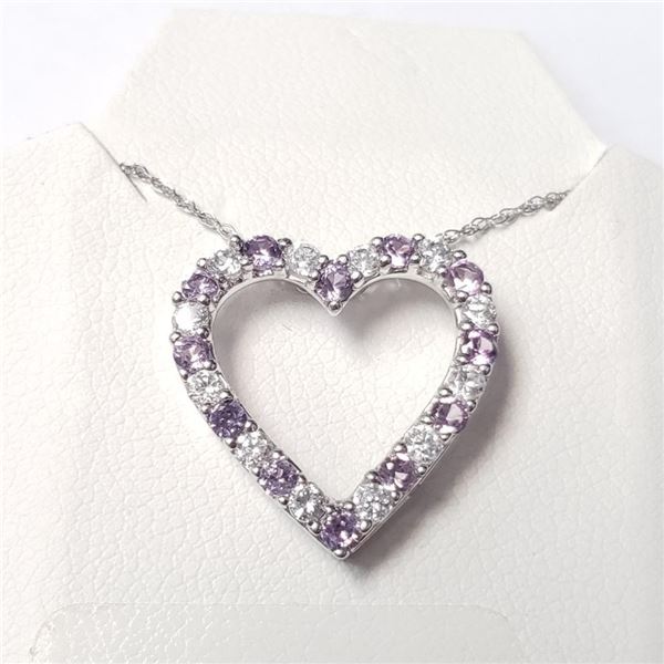 Silver Created Alexandrite 19" Necklace (~Size )(Ring is resizable for $40) (~length inches), Sugges