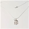Image 2 : Silver Unicorn 19" Necklace (~Size )(Ring is resizable for $40) (~length inches), Suggested Retail V
