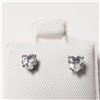 Image 1 : 14K White Gold Cz Earrings (~Size )(Ring is resizable for $40) (~length inches), Suggested Retail Va