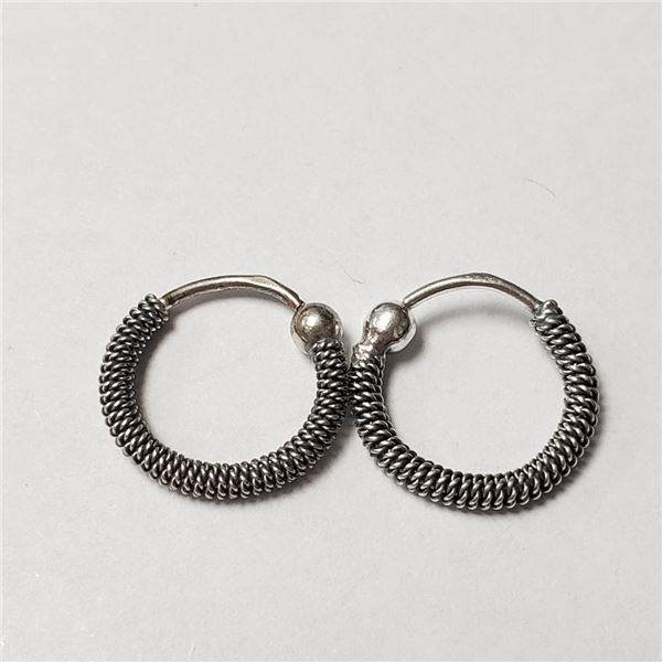 Silver Small Hoop Earrings (~Size )(Ring is resizable for $40) (~length inches), Suggested Retail Va