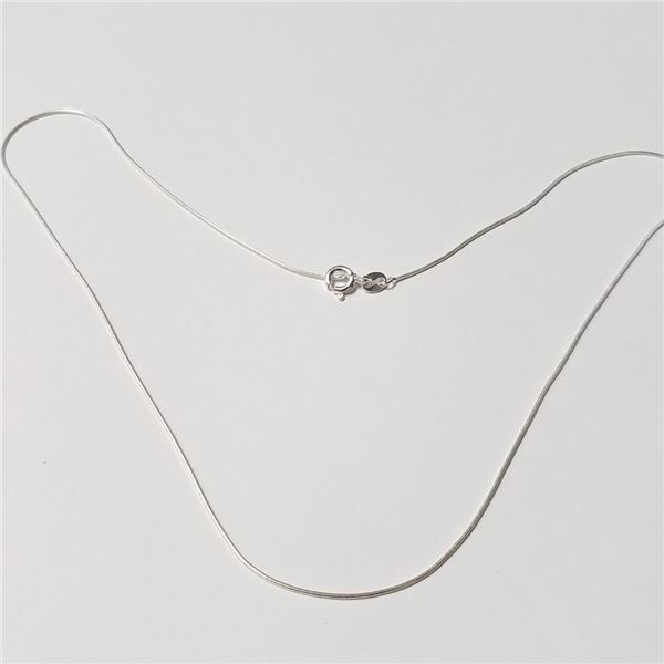 Silver 18" Necklace (~Size )(Ring is resizable for $40) (~length inches), Suggested Retail Value $60